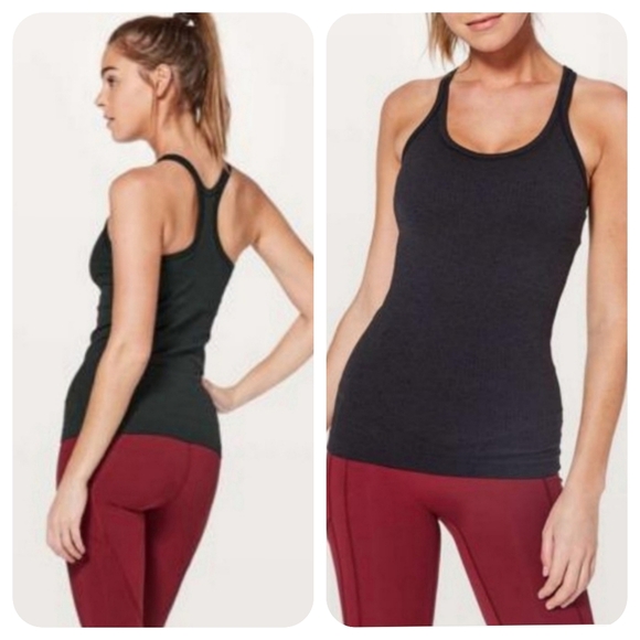 Lululemon Ebb To Street Racerback Crop Tank Top | Black | 8 - Picture 12 of 12